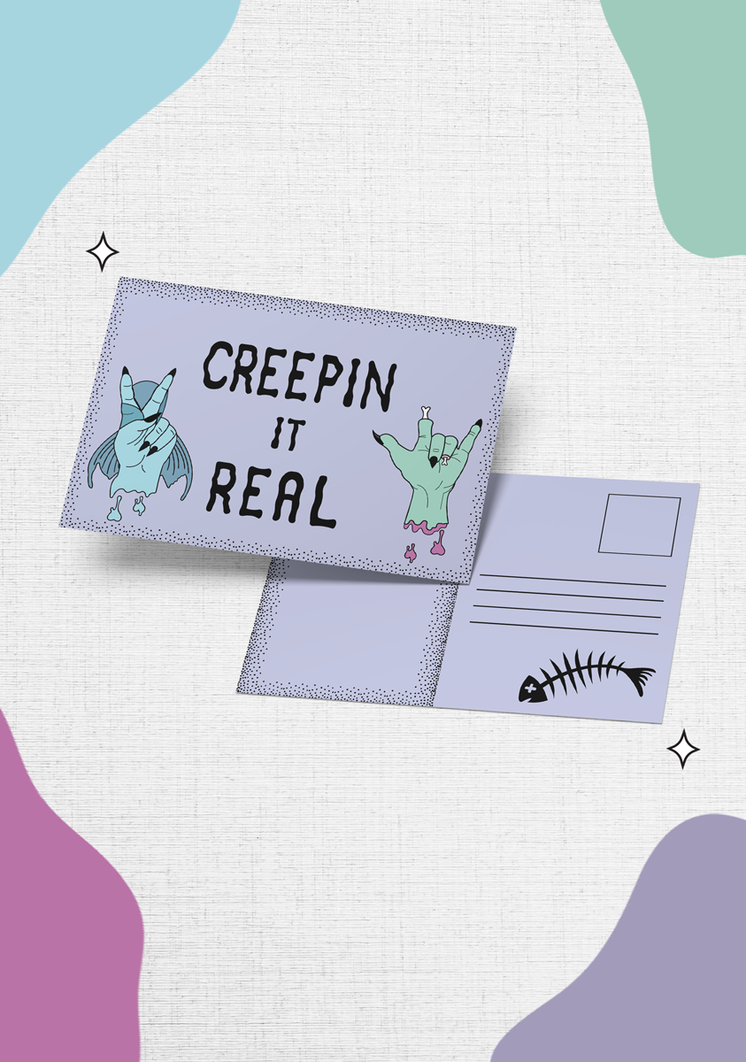 Creepin It Real Postcard