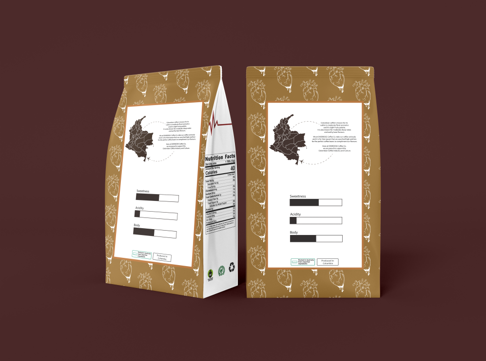 Coffee Bag Patterns Cardiac Caramel BACK