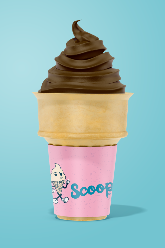 Soft Serve Cone with Mascot