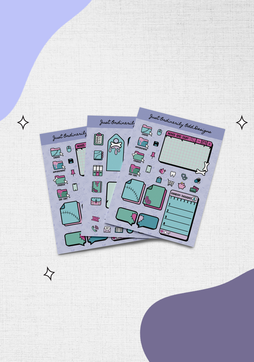 Re-animated Planner Sticker Collection